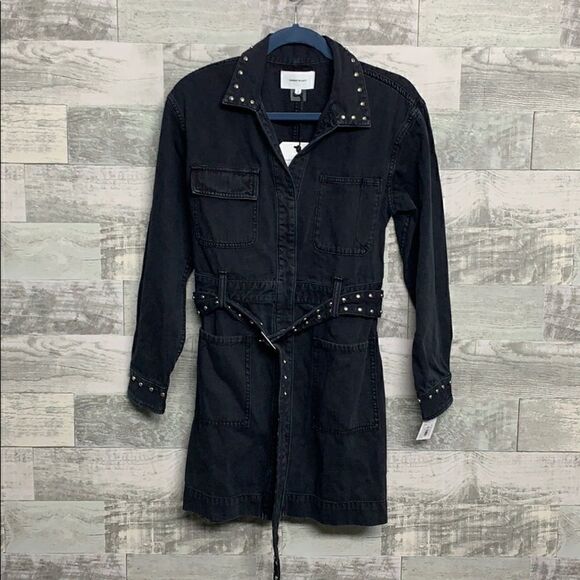 Current/Elliott Debbie Studded Belted Shirt Dress - Picture 5 of 7